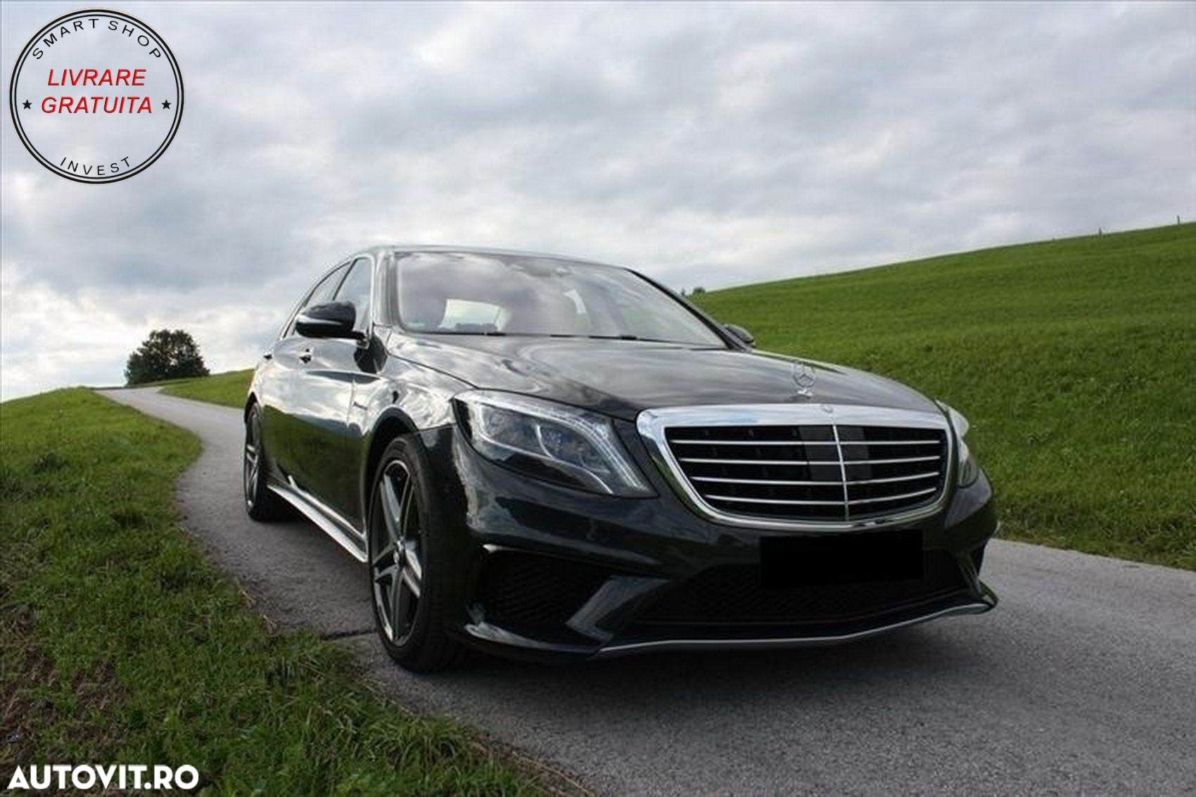 Grila Central Inferioara Mercedes S-Class W222 (2013-2017) S63 Design Negru Lucios- livrare gratuita - 7