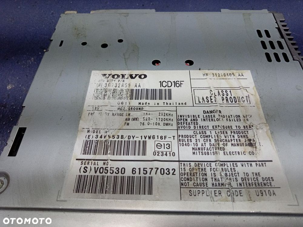 VOLVO S40 II V50 RADIO CD 30732860AA - 7