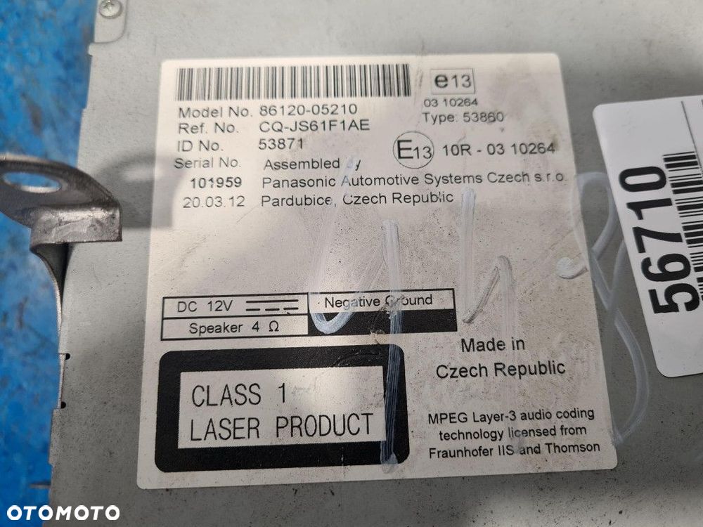 TOYOTA AVENSIS T27 LIFT RADIO CD 86120-05210 - 7