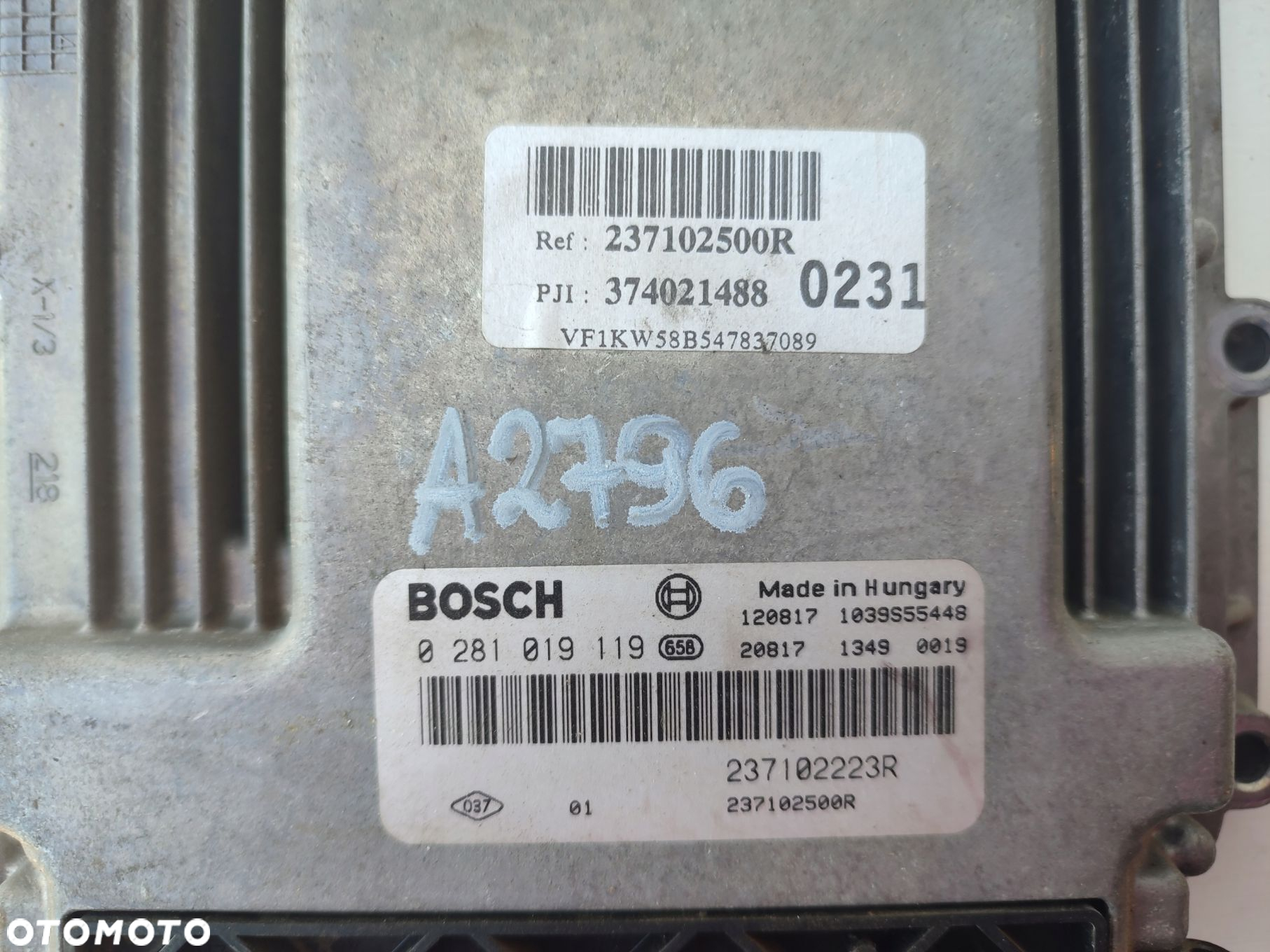 Komputer sterownik silnika RENAULT KANGOO II 1.5DCI 237102223R - 4