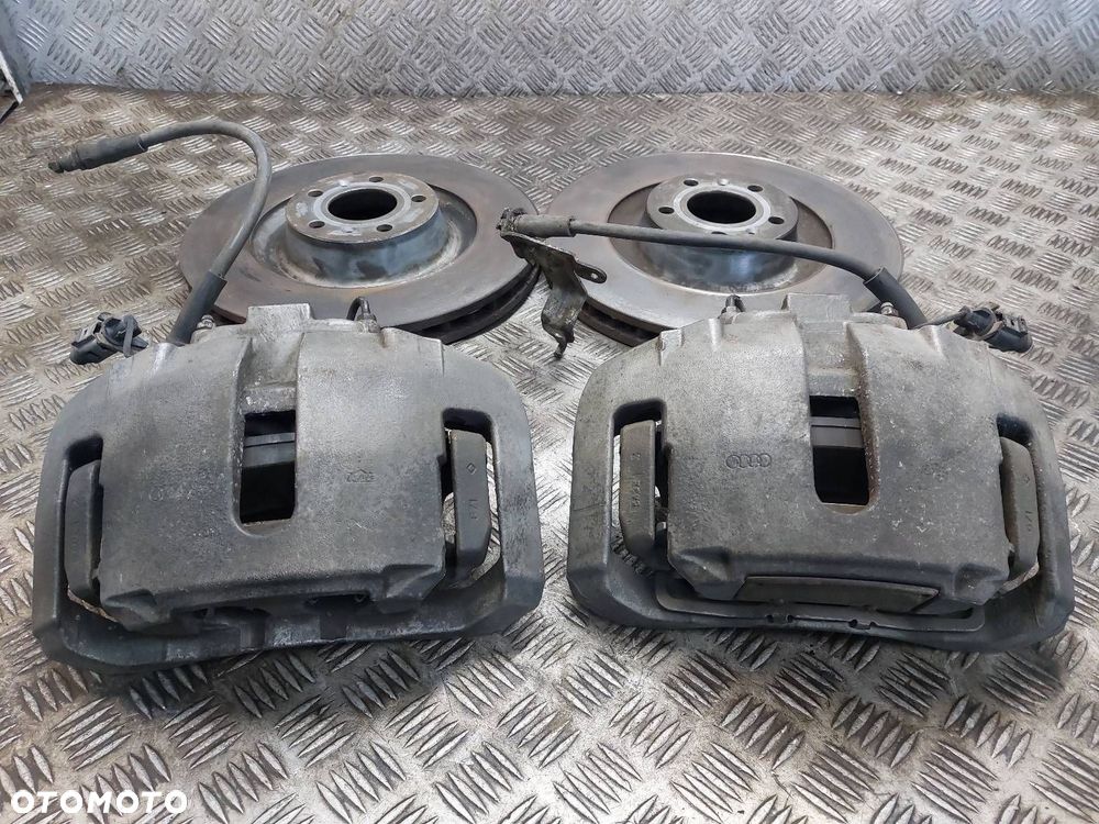 TARCZE HAMULCOWE PRZÓD + KLOCKI + ZACISKI AUDI A8 D3 4.2 V8 - 2