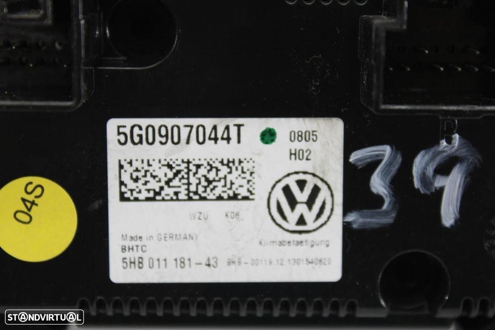 COMANDO CLIMATIZADOR VOLKSWAGEN GOLF VII VARIANT 2014 -5G0907044T - 3