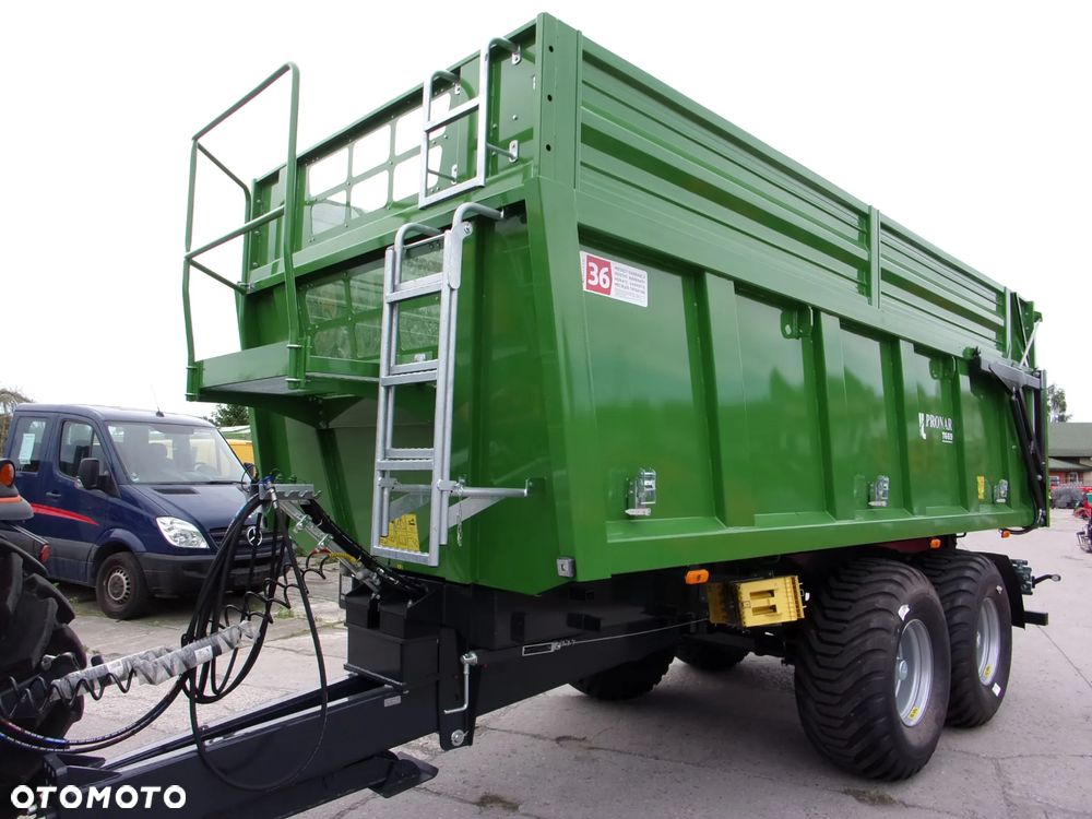 Pronar Przyczepa skorupowa T669 /T-700 XL tandem 14 ton, nadstawy, plandeka, oś skrętna - 11