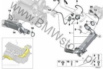 NOWY ORYGINALNY Czujnik temperatury spalin BMW F G B47 B57 2.0d 3.0d 8576316 - 5