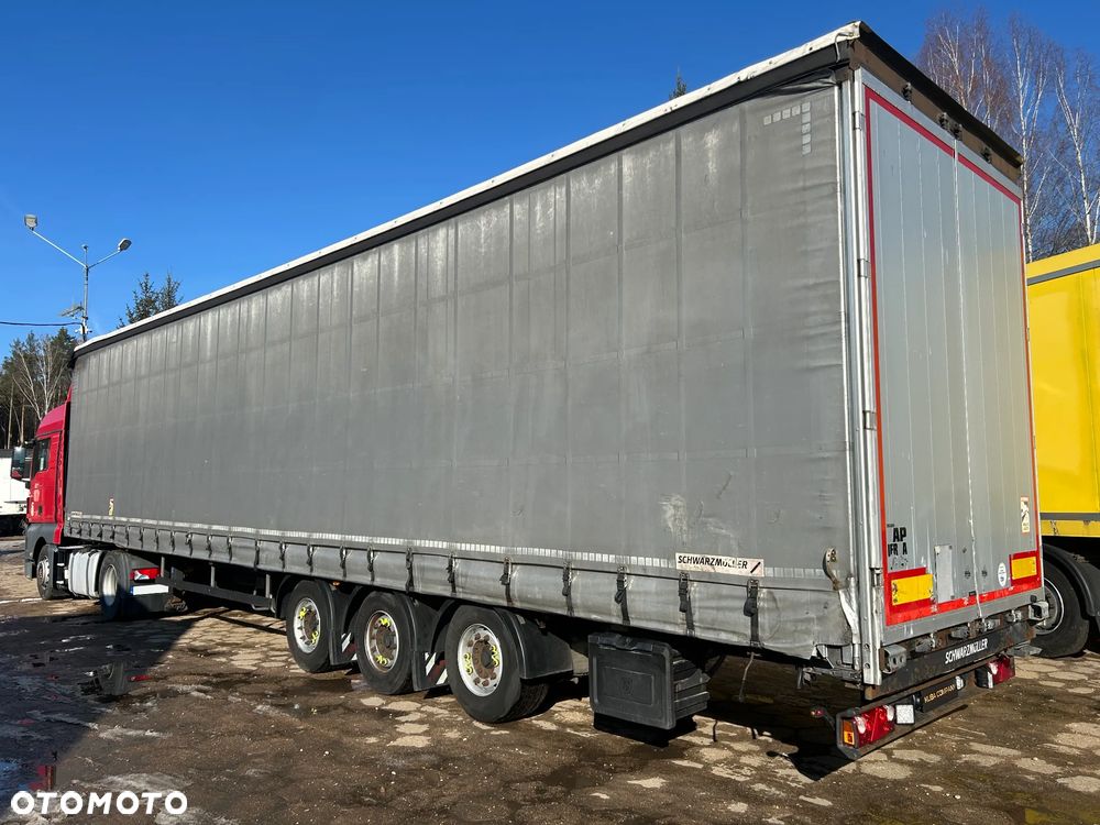 Schmitz Cargobull SCHWARZMULLER FIRANKA / MEGA LIGHT / OŚ PODNOSZONA / OPONY R 19.5 / PODNOSZONY DACH / DWA KOŁA ZAPASOWE / 2016 ROK !! - 3