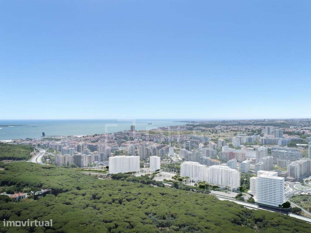 Apartamento T2 com varanda e garagem em Miraflores - Grande imagem: 2/41