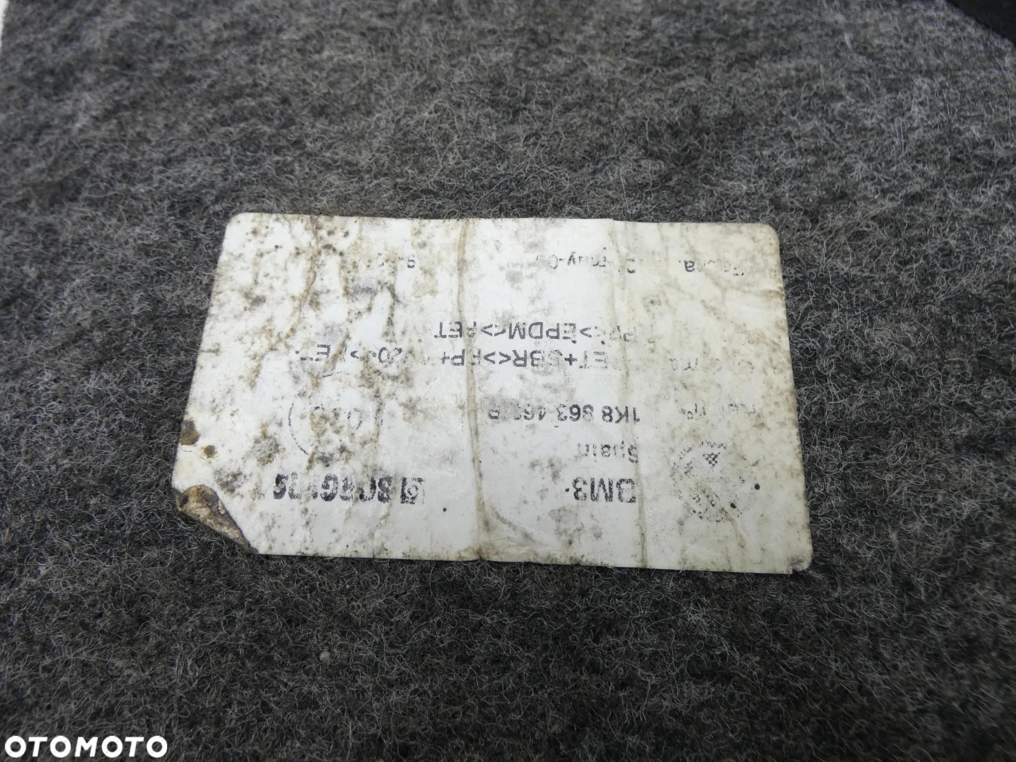 VW SCIROCCO WYKŁADZINA BAGAŻNIKA MATA PODŁOGA 1K8893463B B2065 - 5