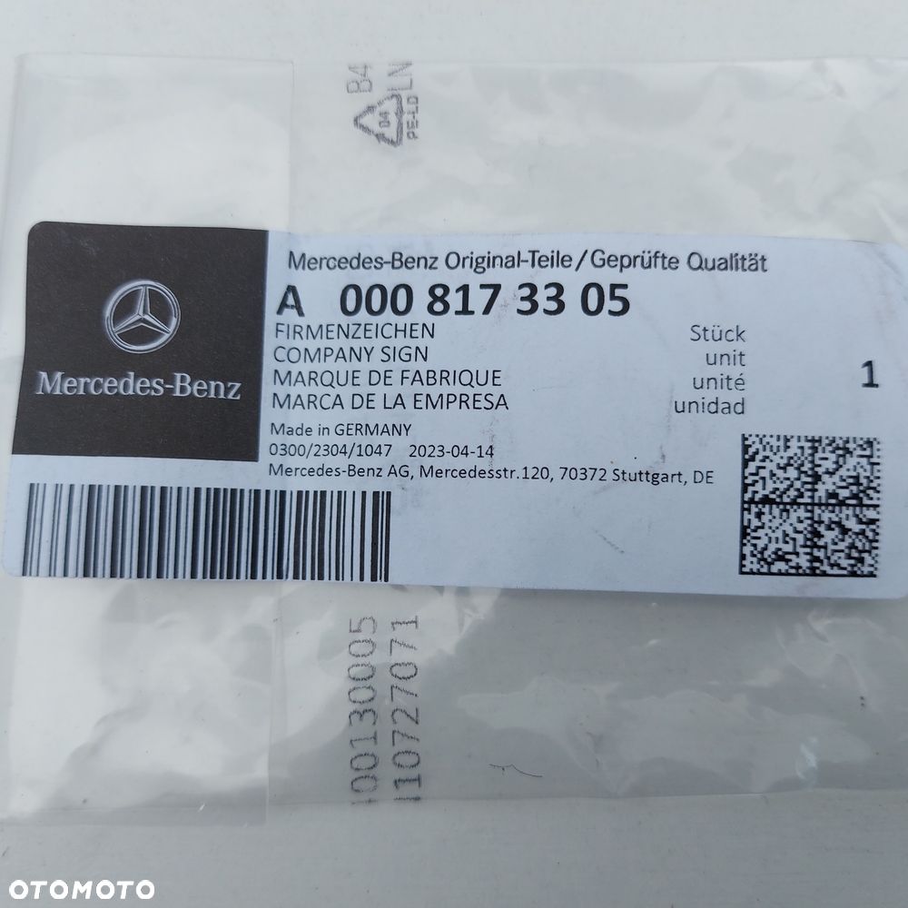 EMBLEMAT ZNACZEK GWIAZDA NA MASKE MERCEDES C W205 E W213 W238 ORYGINAL NOWY 0008173305 - 22