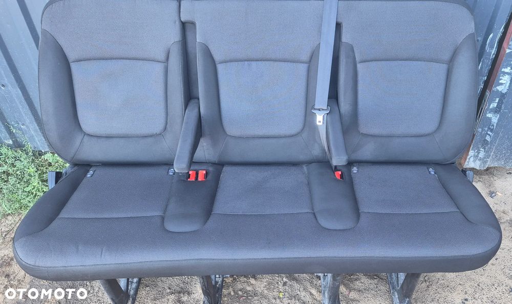 Fotele Ławka Kanapa Trójka 3 Trzy Osobowa Drugi Rząd ISOFIX Renault Trafic III LIFT IV 2021 - 3