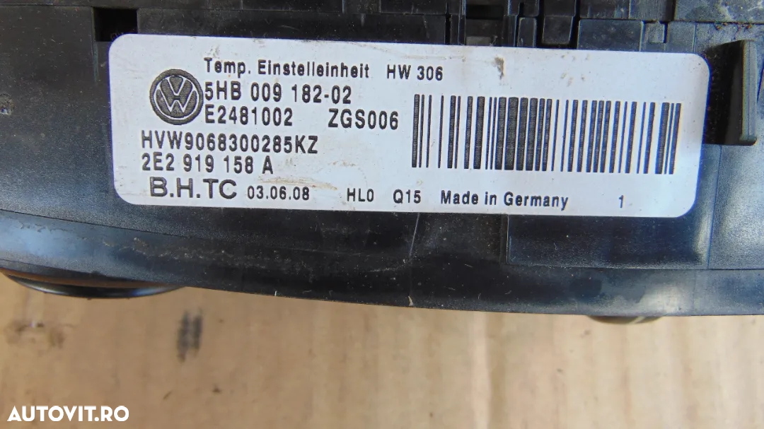 Comenzi aer caldura VW Crafter 2006-2013 dezmembrez vw crafter 2.5 bjk - 2