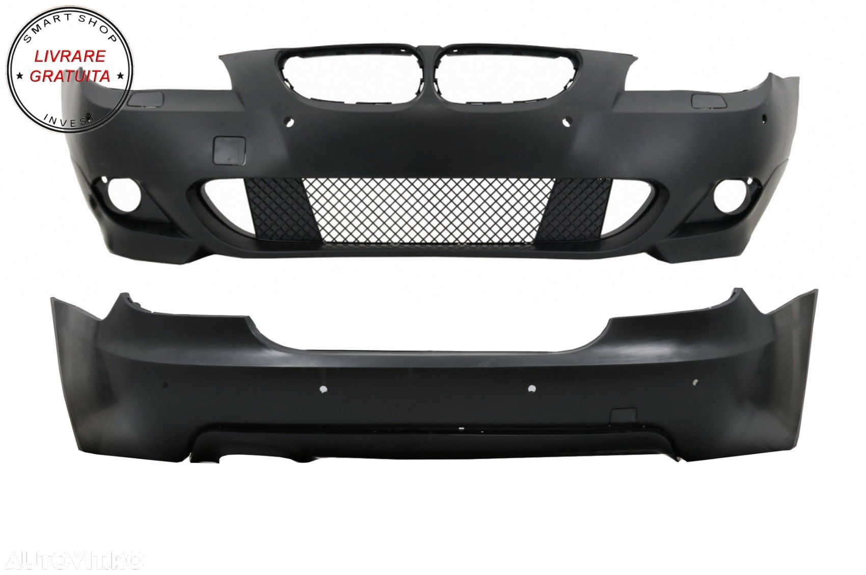 Pachet Complet BMW Seria 5 E60 Non-LCI (2003-2007) M-Technik Design cu PDC 24mm- livrare gratuita - 1