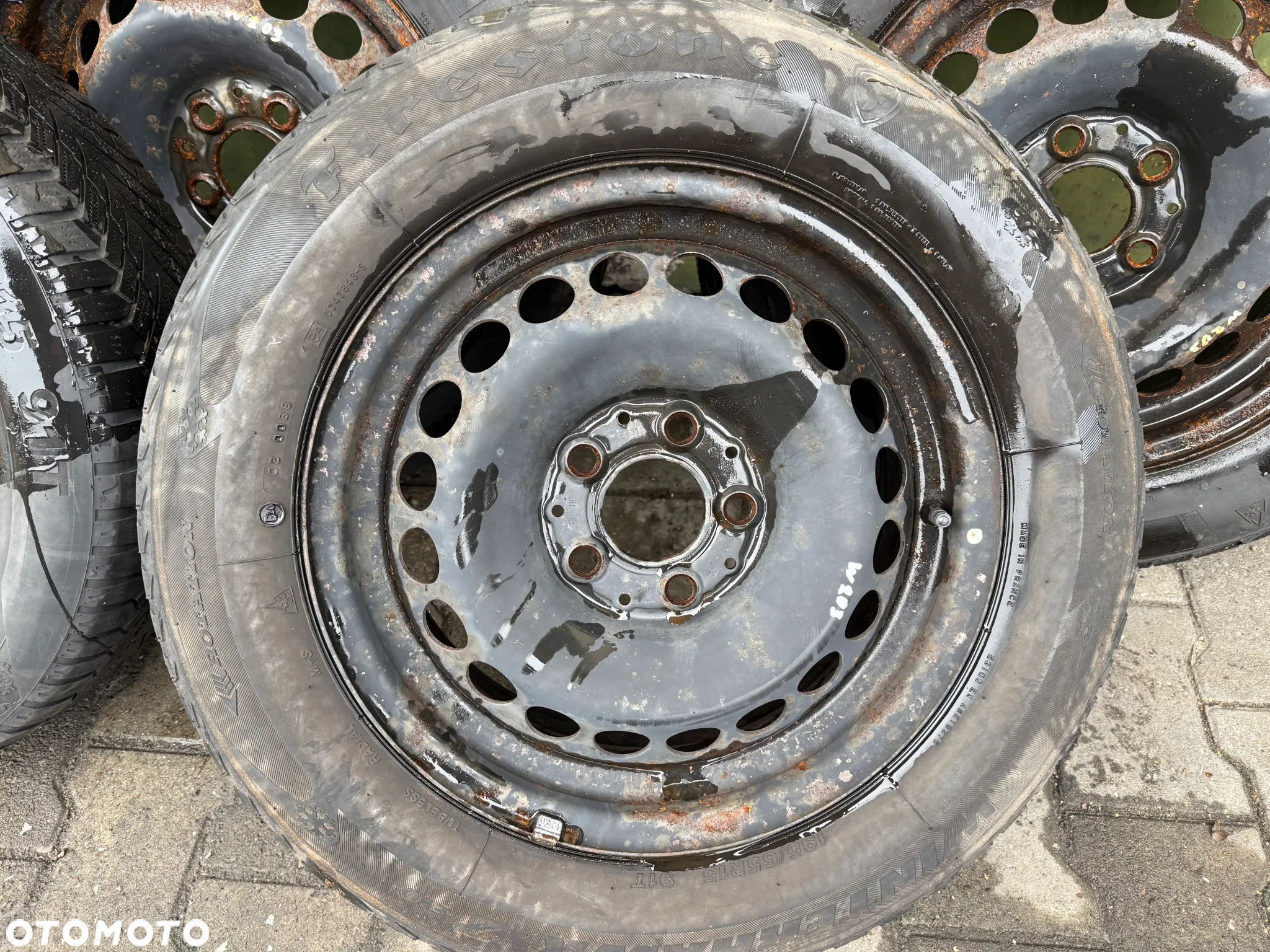 Mercedes C W203 komplet felg stalowych 15" ET31 5 szt. A2034000002 - 4