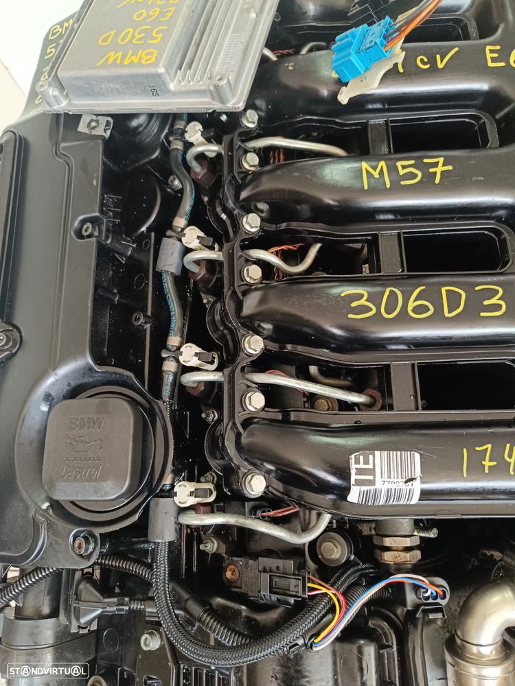 Motor Bmw 530D 231cv E60 M57 306D3 bloco aluminio caixa velocidades 6HP28 047w3e - 4