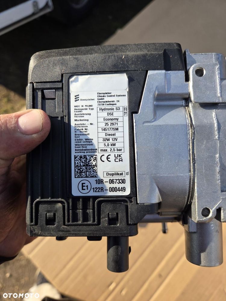ogrzewanie postojowe Eberspaecher Hydronic S3 D5E 12V CL Diesel 5kW 32W 10R067330 122R000449 - 8