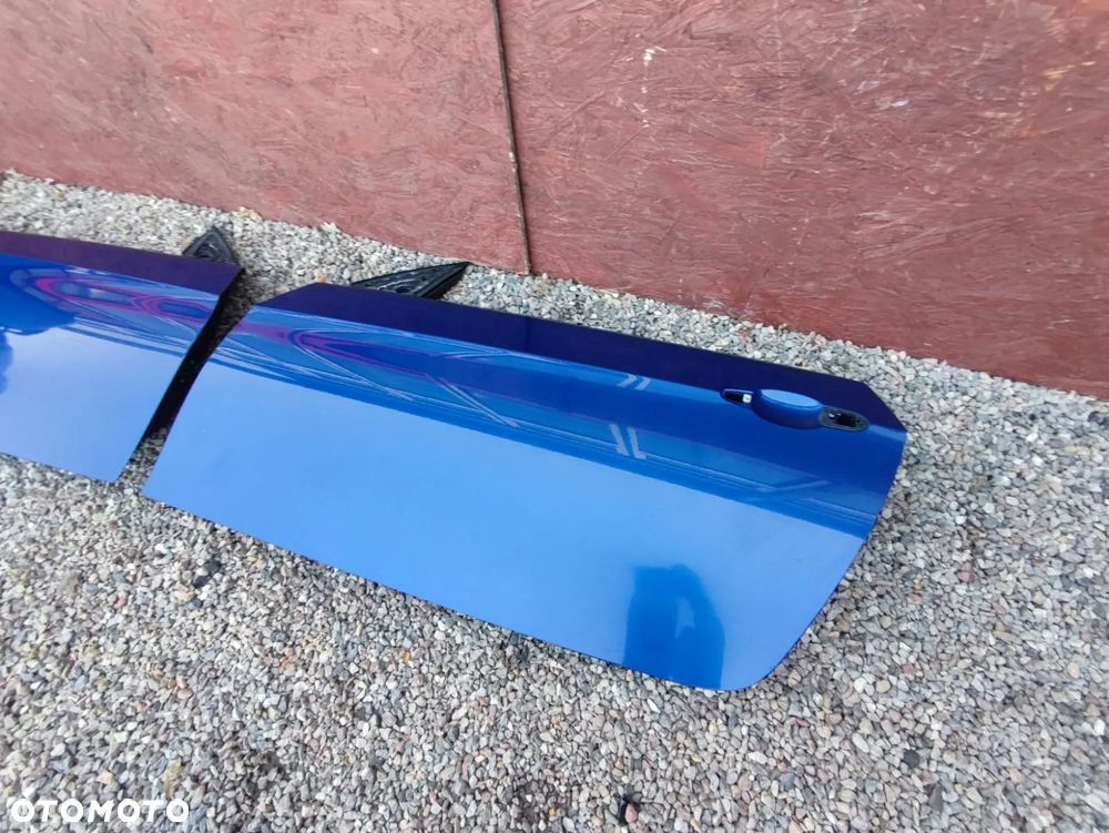 BMW E92 / E92 LCI / E93 / E93 LCI. KOMPLET ORYGINALNYCH DRZWI PRAWE / LEWE +  PODNOŚNIK SZYBY + SZYBA. O NR: 7 200 570 /  7 200 569 OEM, W KOL. LE MANS BLAU METALIC 381. BEZ RDZY - 4