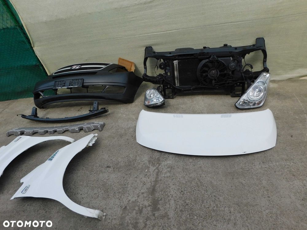 Hyundai H1 II Starex Przód Maska Zderzak Lampy Chłodnice Pas BIAŁY - 3