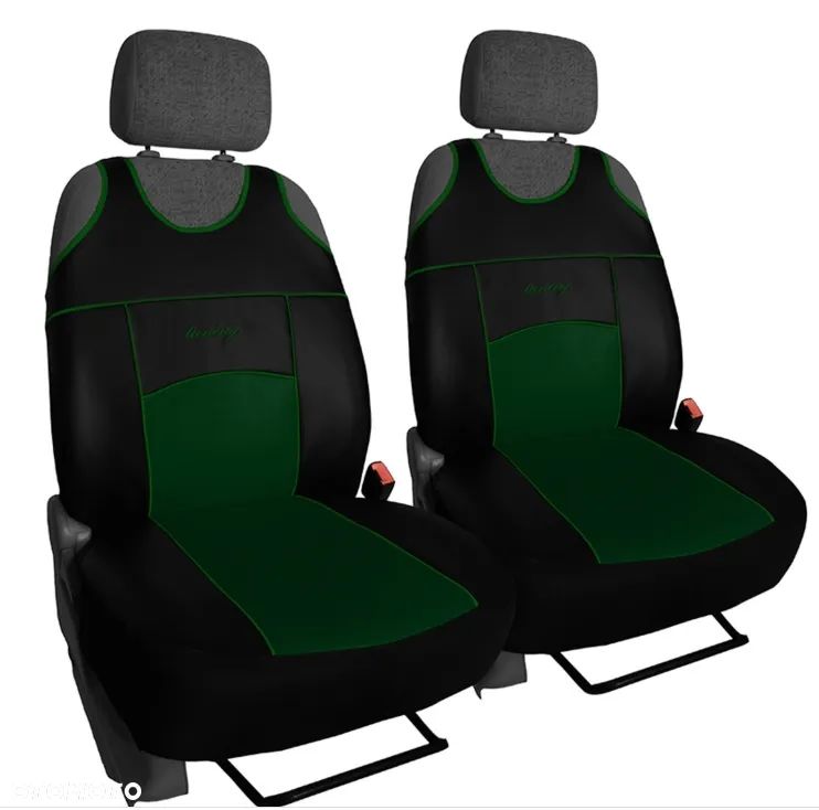 KOSZULKI POKROWCE NA FOTELE SAMOCHODOWE UNIWERSALNE NA PRZÓD SKÓRZANE SKÓRA - 7