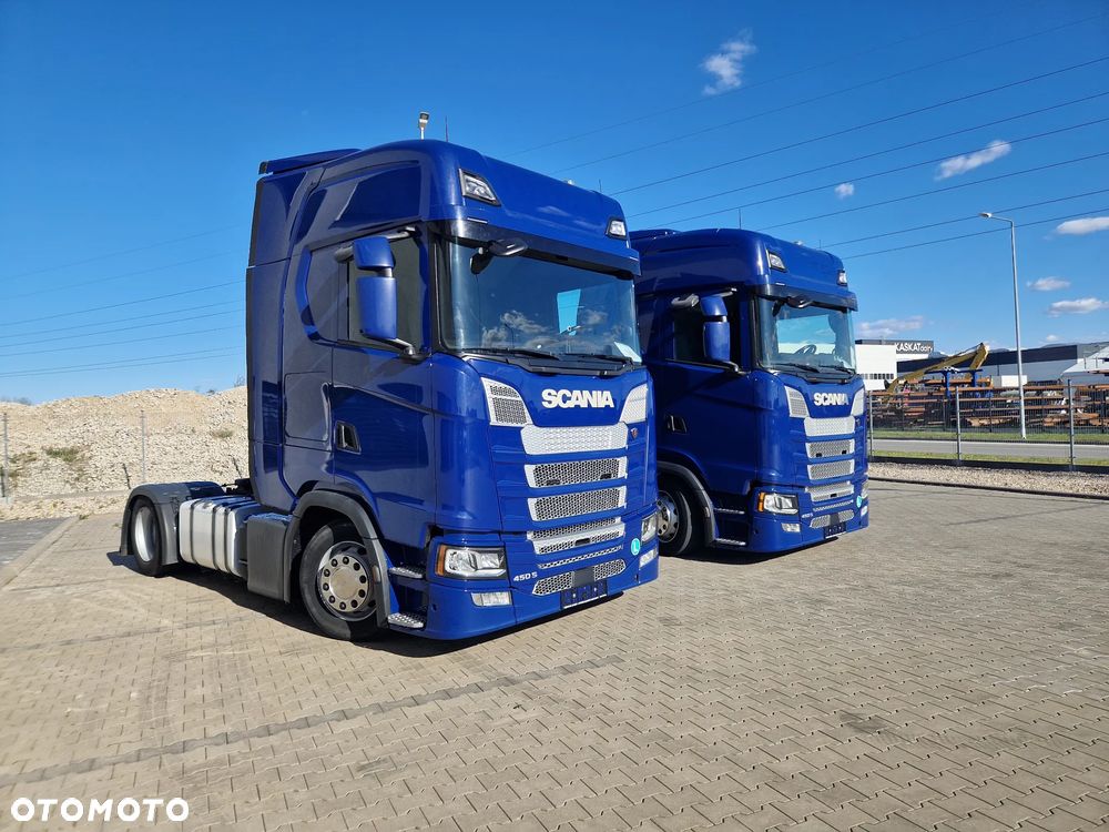 Scania S450/ 2022/ MEGA LOWDECK/ BAKI 1200L/ KLIMA POSTOJOWA/ FULL LEDY/ NOWEJ GENERACJI TACHO/ PO ZŁOTYM KONTRAKCIE - 2