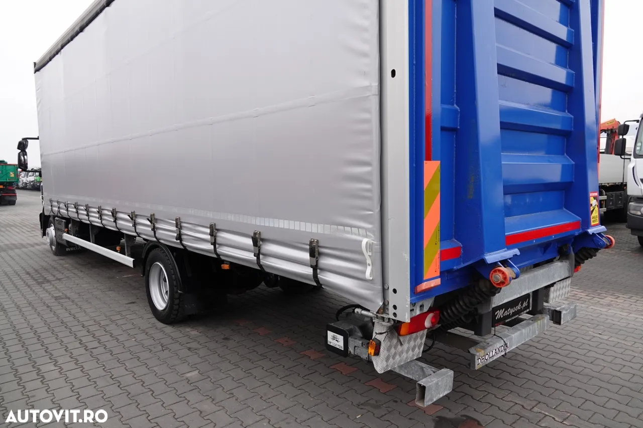 MAN EUROCARGO / 12. 190 / PERDEA - 8,5 m / SOLO / RIDIFICĂTOR / CONTRACTUL DE SERVICE POST / EURO 6 - 9