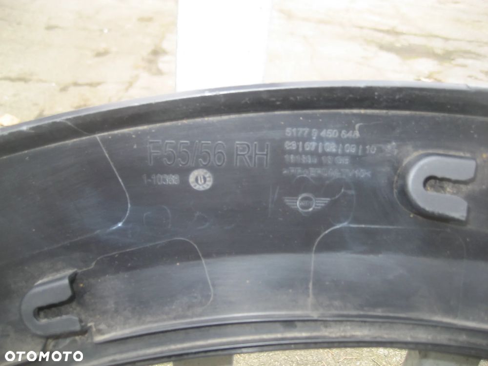 mini f55 f56 lift 20-23r nakładka listwa błotnika przód prawa 5177 9450648 - 12