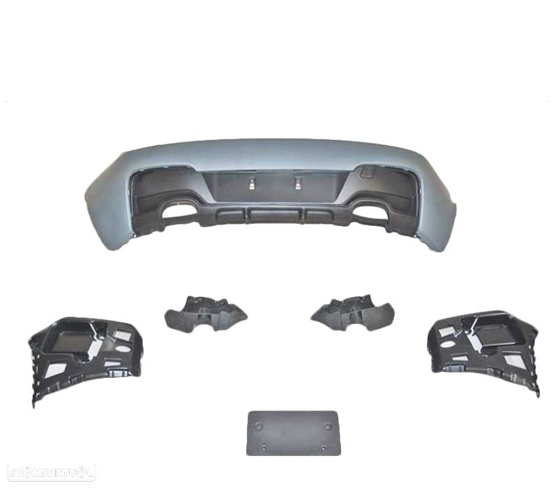 PARA-CHOQUES TRASEIRO BMW F20 F21 11-15 LOOK M PERFORMANCE PDC DUPLA SAÍDA ABS - 2