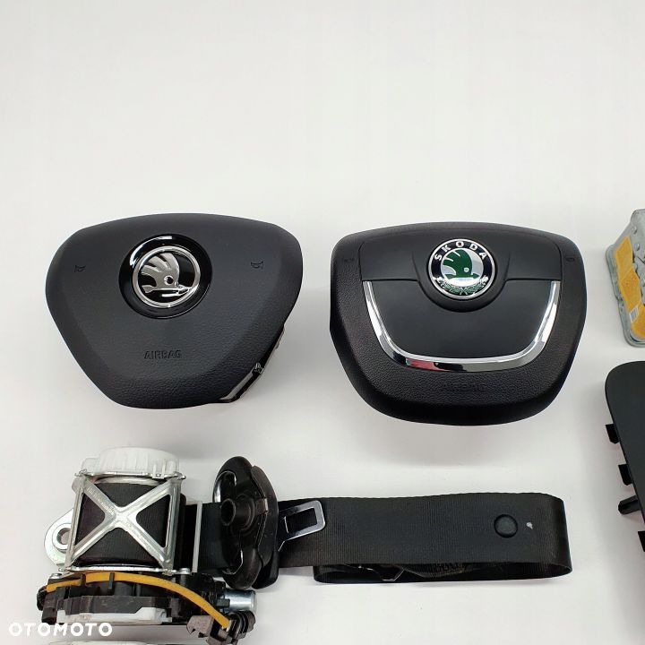 SKODA FABIA II LIFT ZAŚLEPKA PODUSZKA POWIETRZNA KIEROWCY PASAŻERA PASY AIRBAG AIR BAG KIT SET - 2