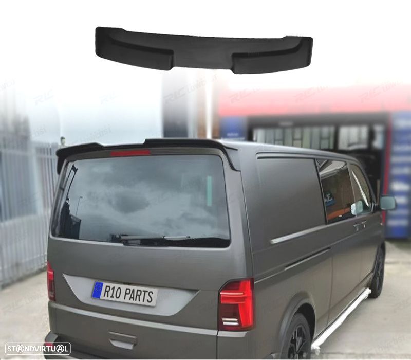 AILERON SPOILER VOLKSWAGEN VW MULTIVAN 03-19 LOOK SPORTLINE PRETO BRILHANTE - 1