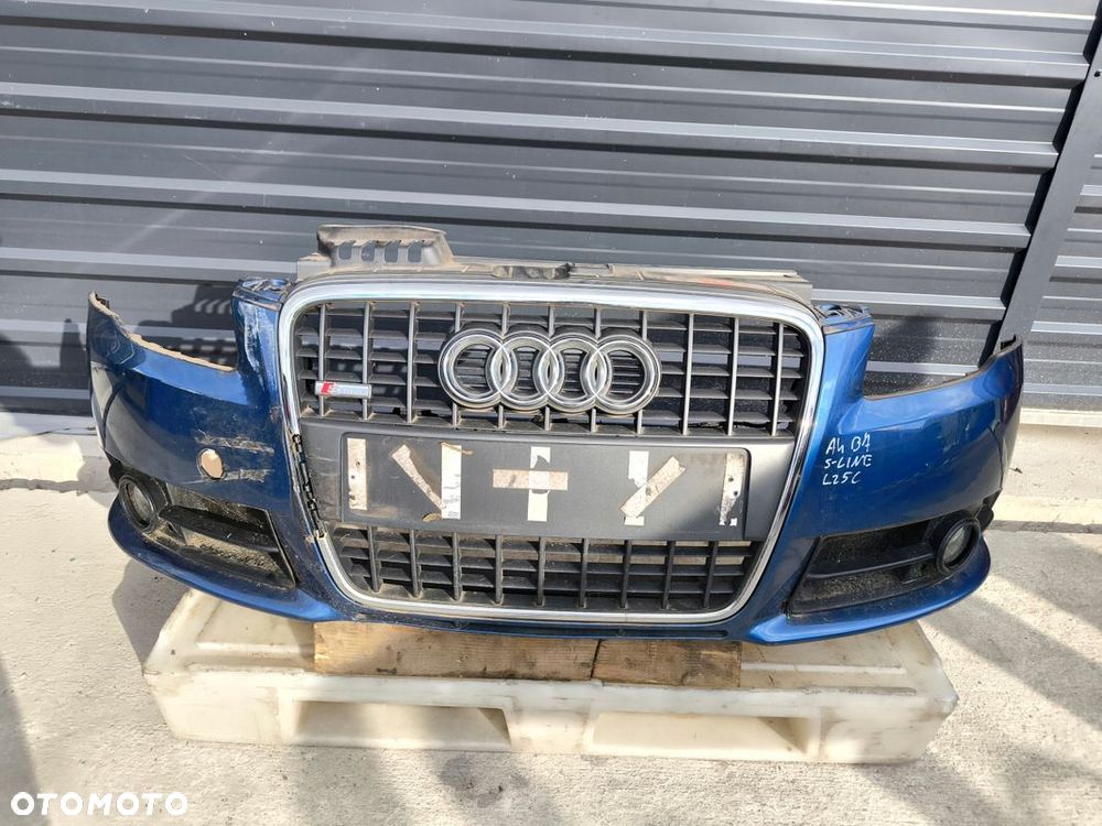 ZDERZAK PRZÓD KOMPLETNY AUDI A4 B7 S LINE LZ5C DO POPRAWEK ! - 2