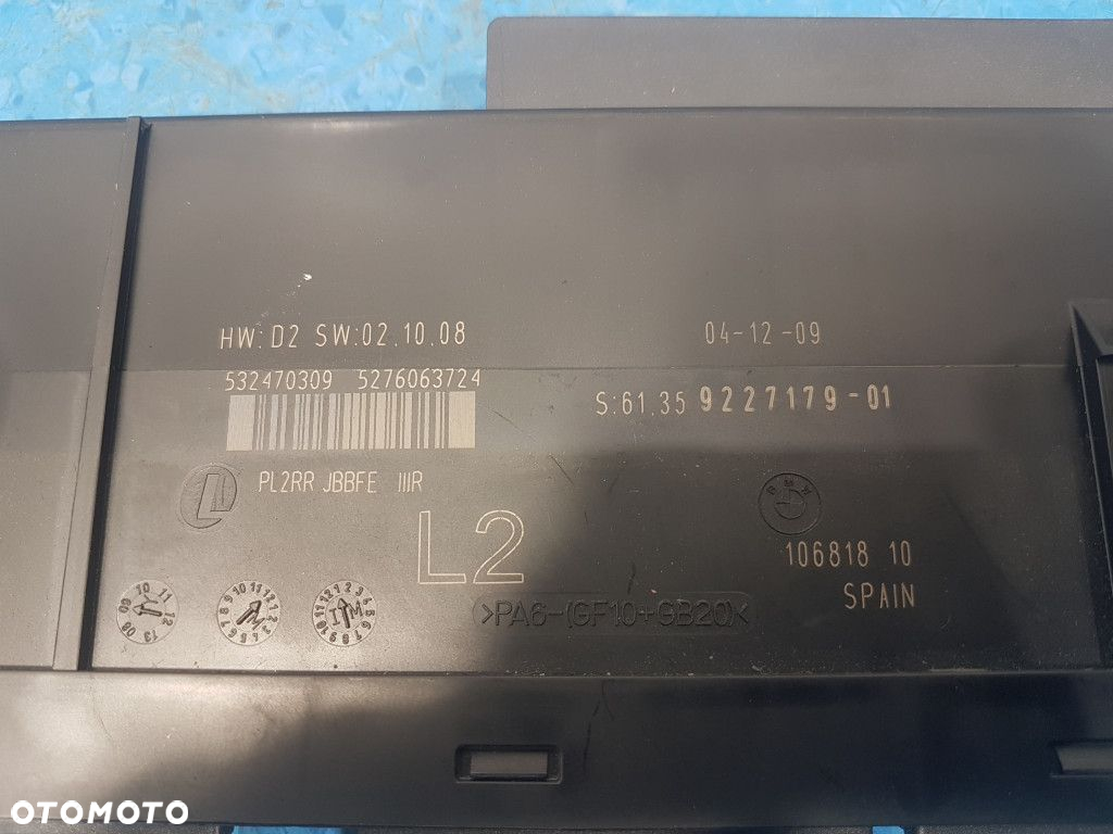 BMW E81 LIFT MODUŁ KOMFORTU 9227179 - 2