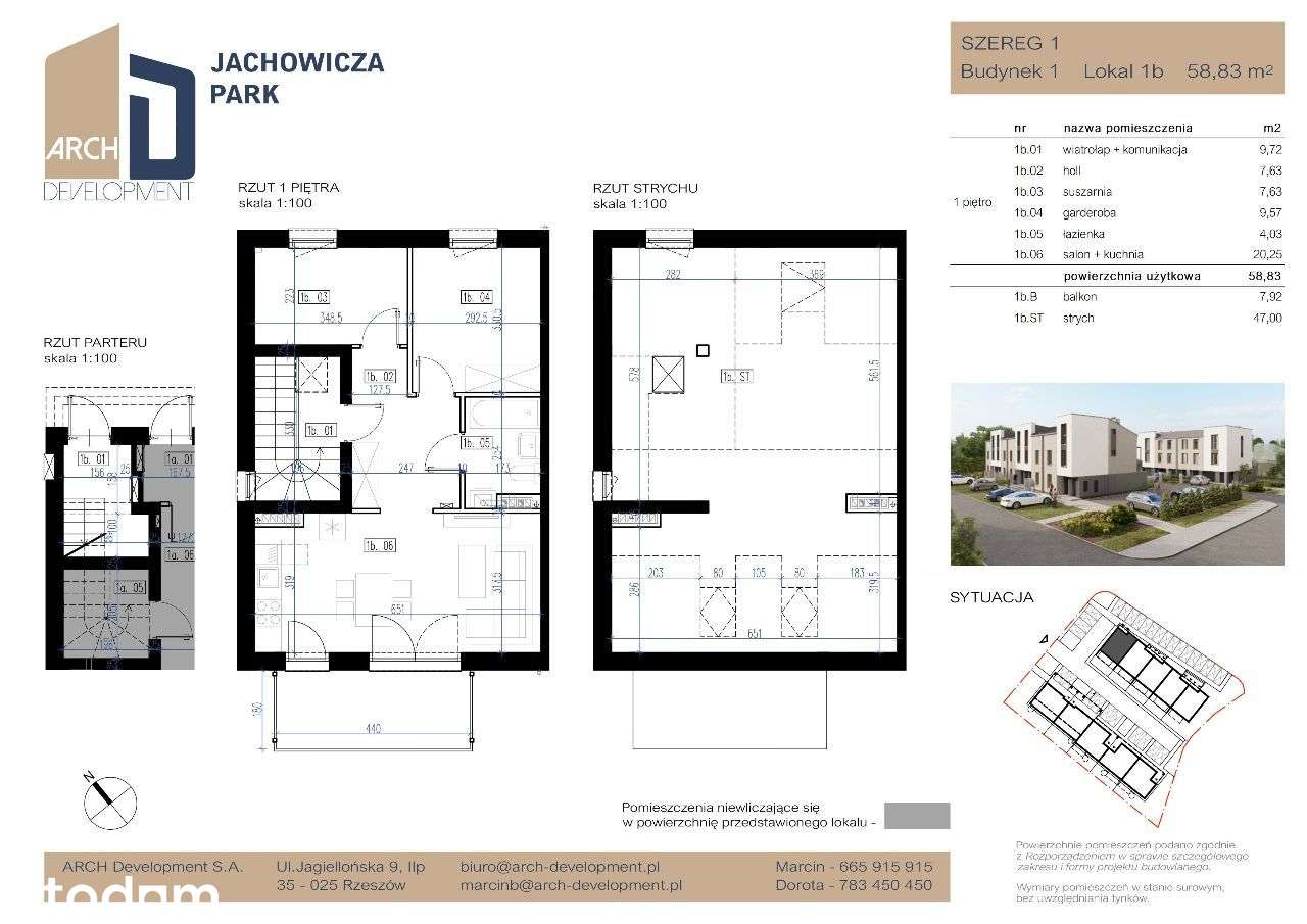 3 Pokojowe Mieszkanie 58,83 m2 JACHOWICZA PARK