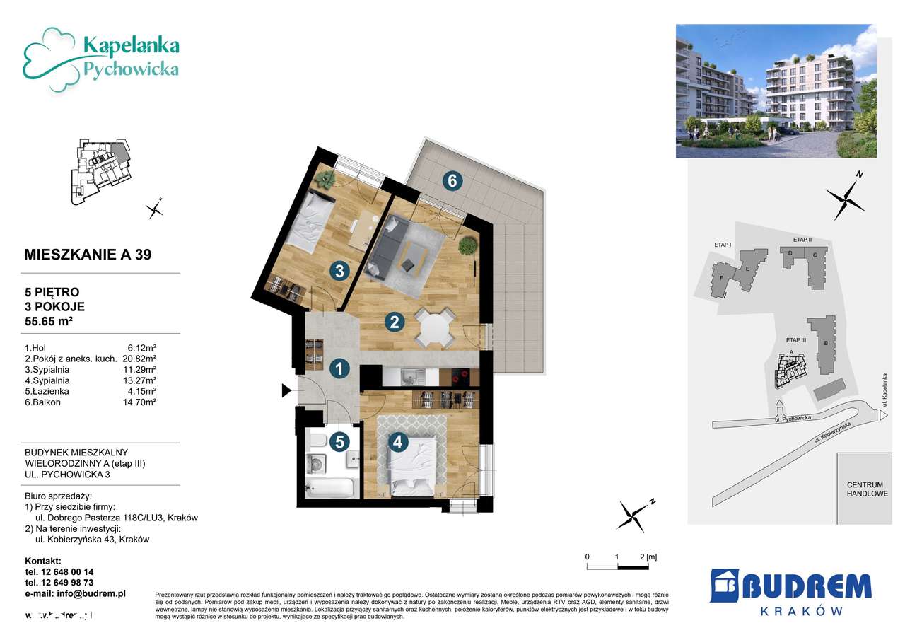 3-pokojowe mieszkanie 55m2 + balkon Bezpośrednio - Pełny obrazek: 2/24