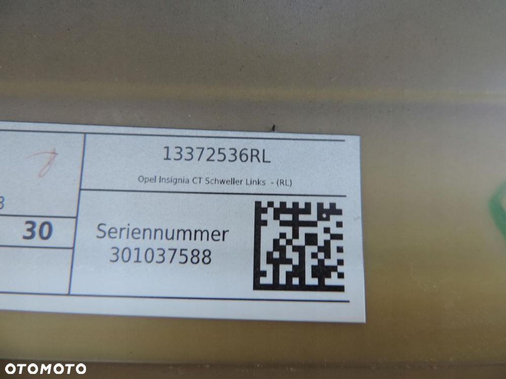 OPEL Insignia A OPC listwa progowa lewa  2009- 13372536 RL NOWA ORYGINAŁ - 4