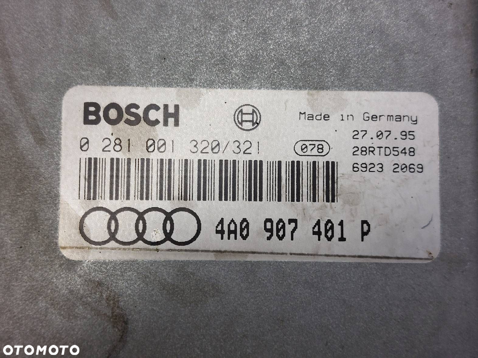 ZESTAW STARTOWY AUDI A6 C4 2.5 TDI 4A0907401P 4A0905851E - 2