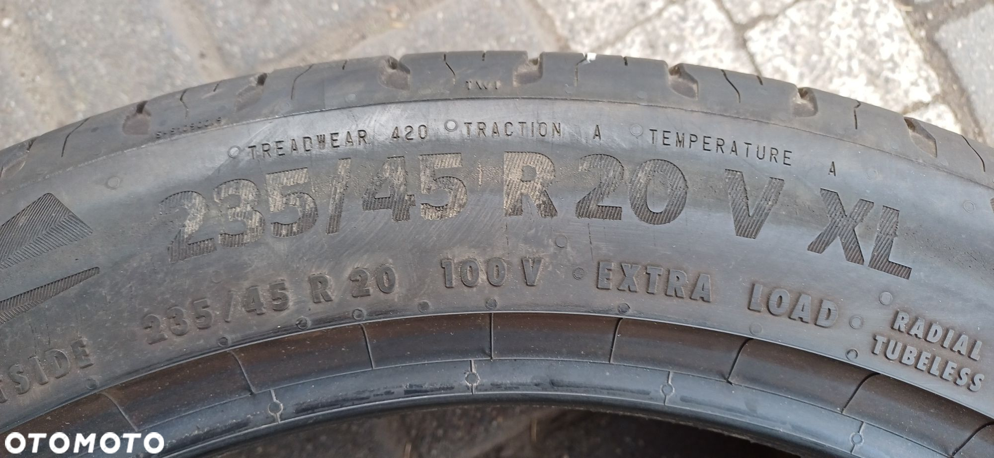 CONTINENTAL 235/45R20 100V , pojedyńcza opona letnia. - 7