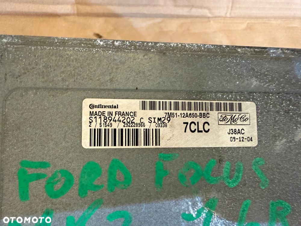 Sterownik silnika Ford Focus MK2 1.6b 7M51-12A650-BBC - 2