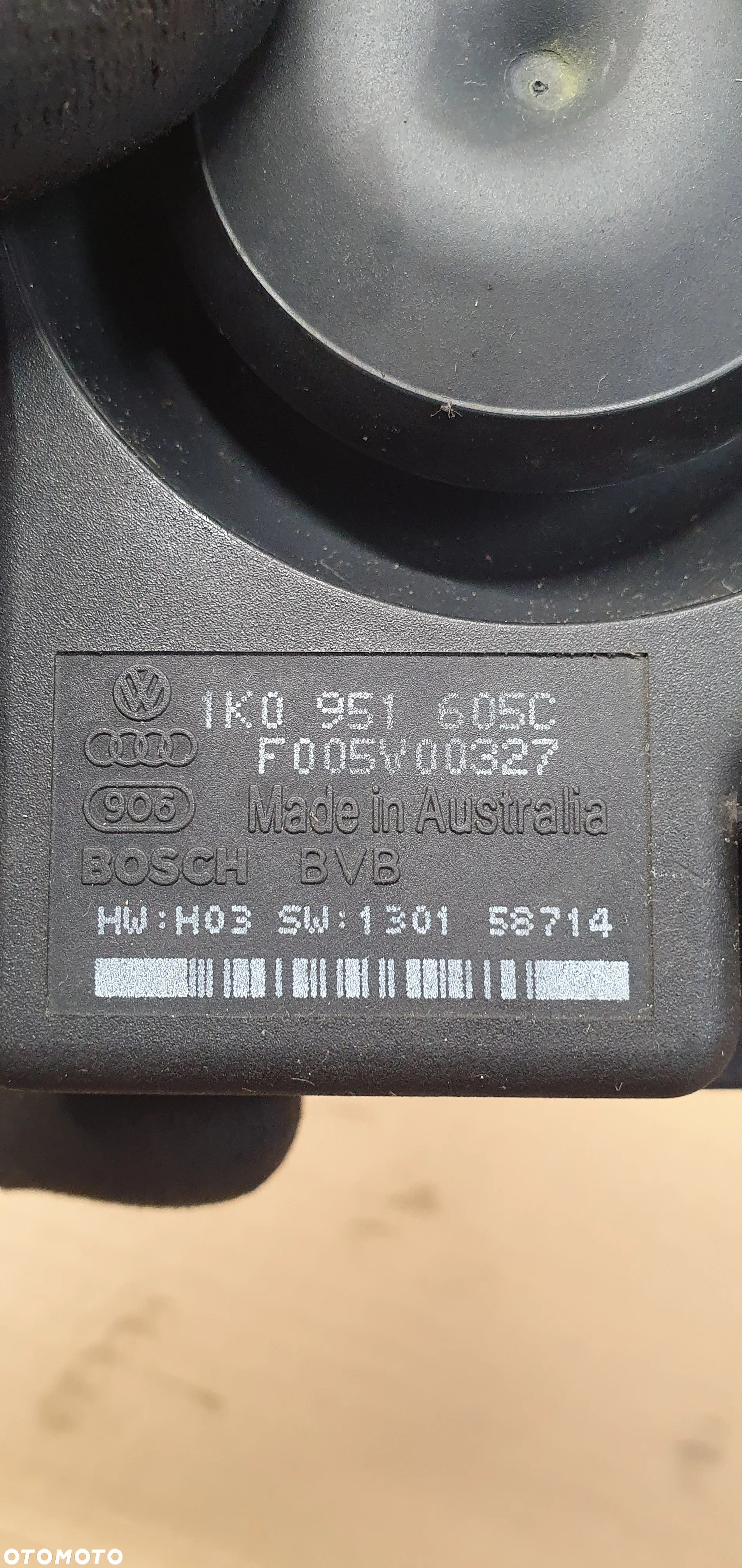 Syrena alarmu sygnał dźwiękowy VW Passat B6 1K0951605C - 6