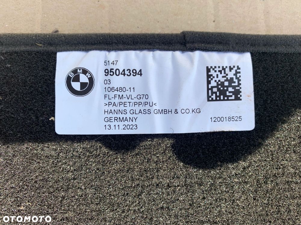 DYWANIKI WELUROWE M-PAKIET BMW 7 G70 KOMPLET 5A65EC8 9504394 - 10
