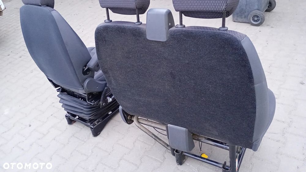 Fv Fotel PNEUMATYCZNY ISRI Fiat Ducato Fotel kierowcy Peugeot Boxer  FOTEL podwójny pasażera Citroen Jumper Fotel kierowcy pompowany KOMPLET Foteli - 3