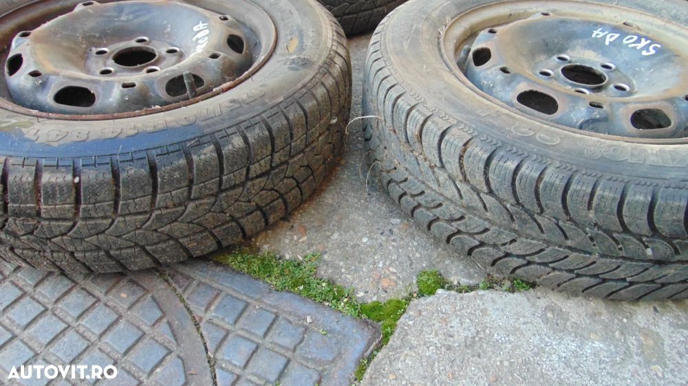 Jante tabla cu cauciucuri M/S Skoda rapid,Skoda Fabia 2,Skoda Roomster 5x100 dimensiune 175/70/14 - 5