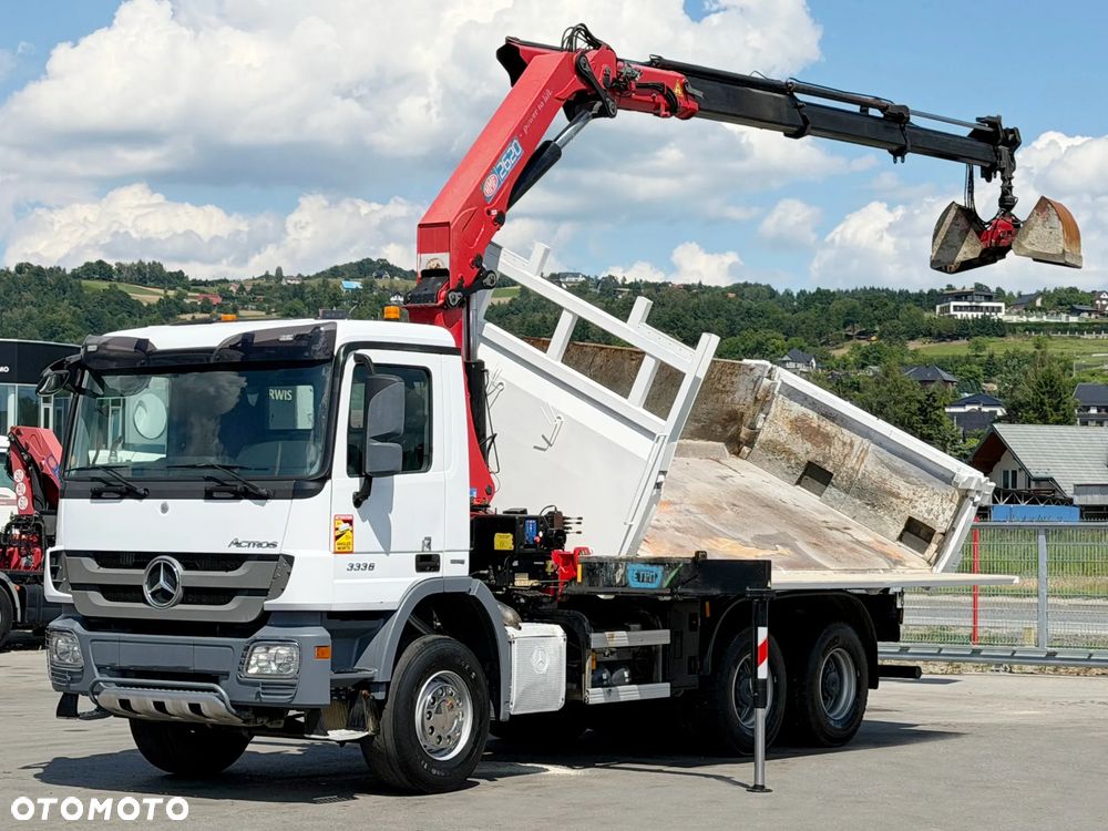 Mercedes-Benz ACTROS 3336 * Wywrotka 5,10 m + HMF 2620 K3 + PILOT * 6x4*STAN BDB - 4