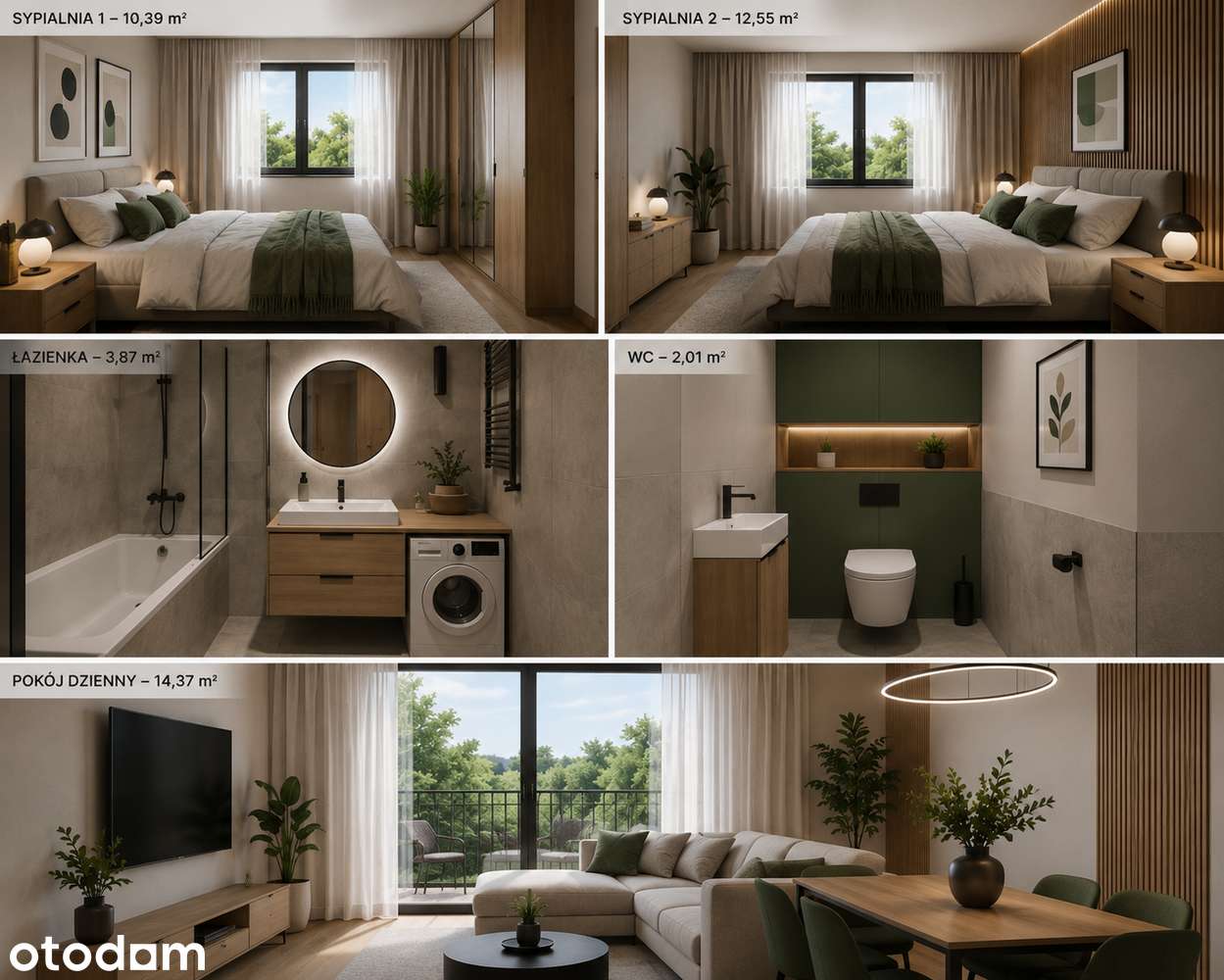 Nowoczesne 3 pokoje z balkonem | 51,19 m² | 3 piętro | Naramowice