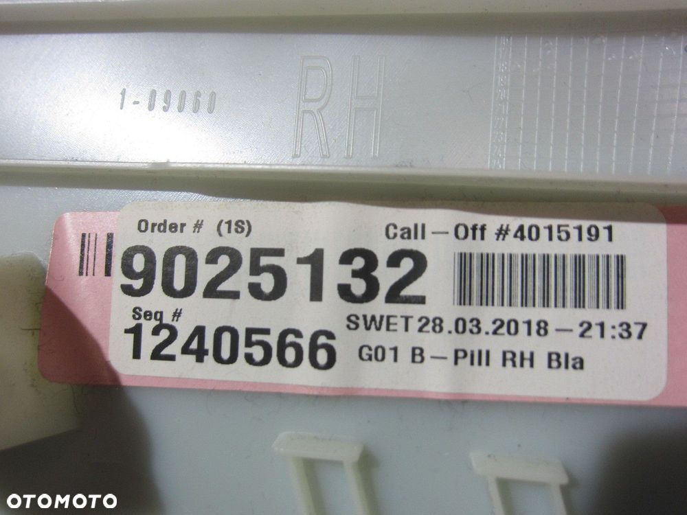 BMW X3 G01 OSŁONA PRZECIWSŁONECZNA SŁUPKÓW KPL PODSUFITKA 8071073 7396429 - 10