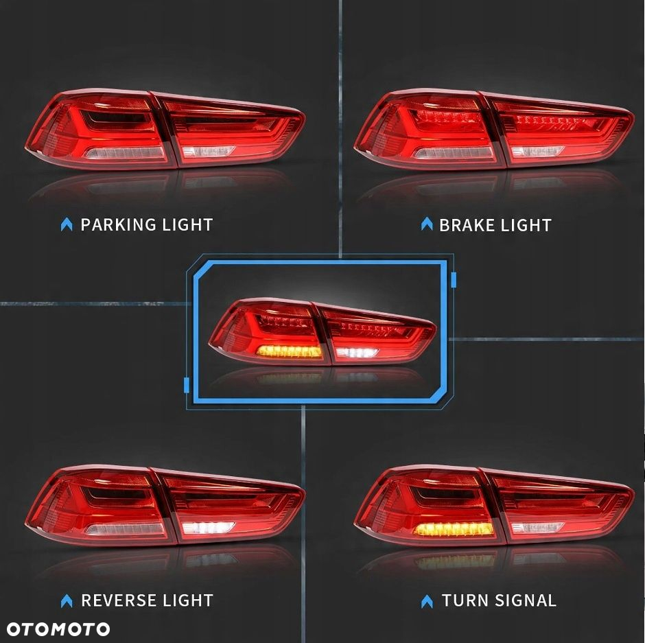 Lampy tyl ne kpl Vland Led Bar Neon Diody Tuning Mitsubishi Lancer VIII 8 - 6