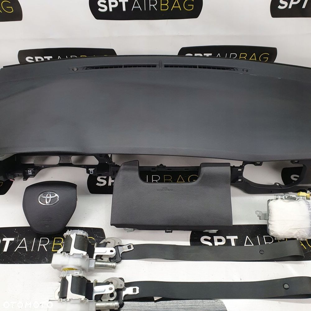 TOYOTA AURIS DESKA ROZDZIELCZA KONSOLA KOKPIT PULPIT PODUSZKI AIRBAG AIR BAG PASY KIT SET - 3