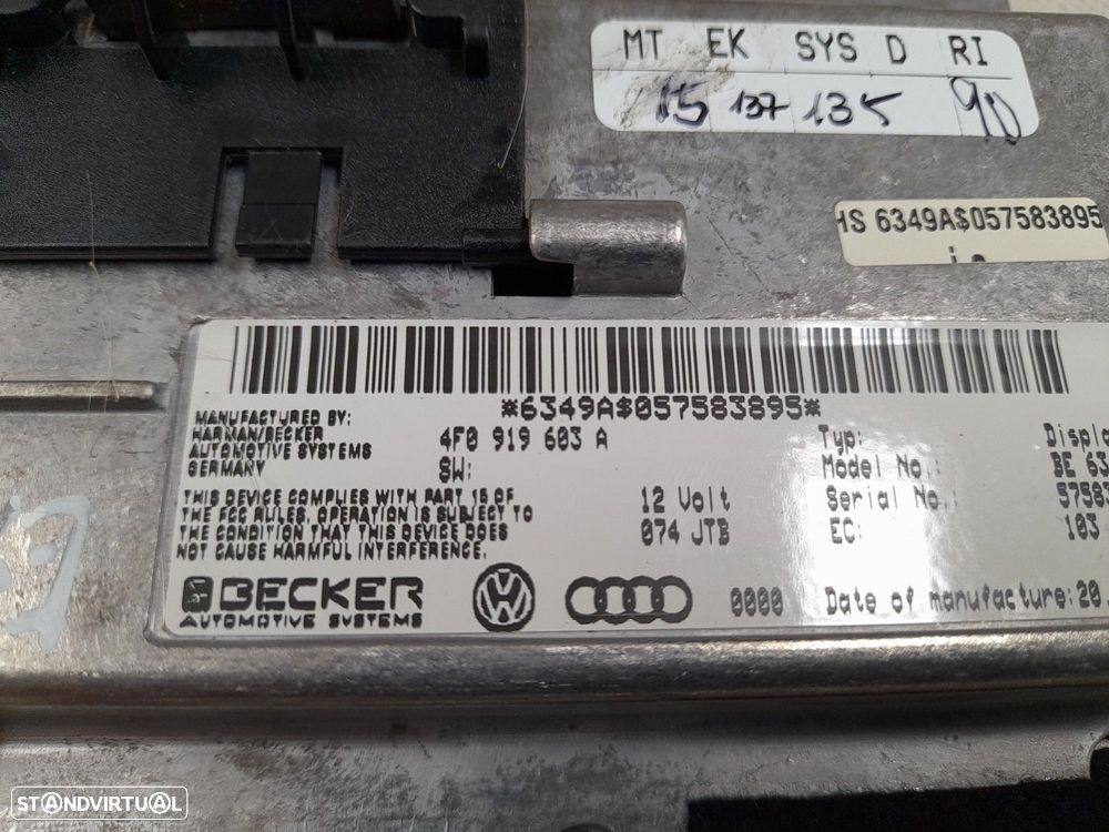 Display / ecrã de informações AUDI A6 (4F2, C6) - 3