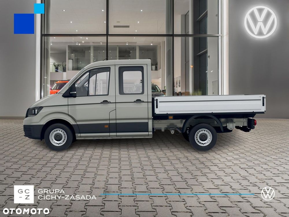 Volkswagen Crafter 35 Skrzyniowy z podwójną kabiną silnik: 2,0 l EU6 SCR 140 KM / skrzynia biegów: Przedni napęd manualna 6-biegowa rozstaw osi: 3640 mm - 2