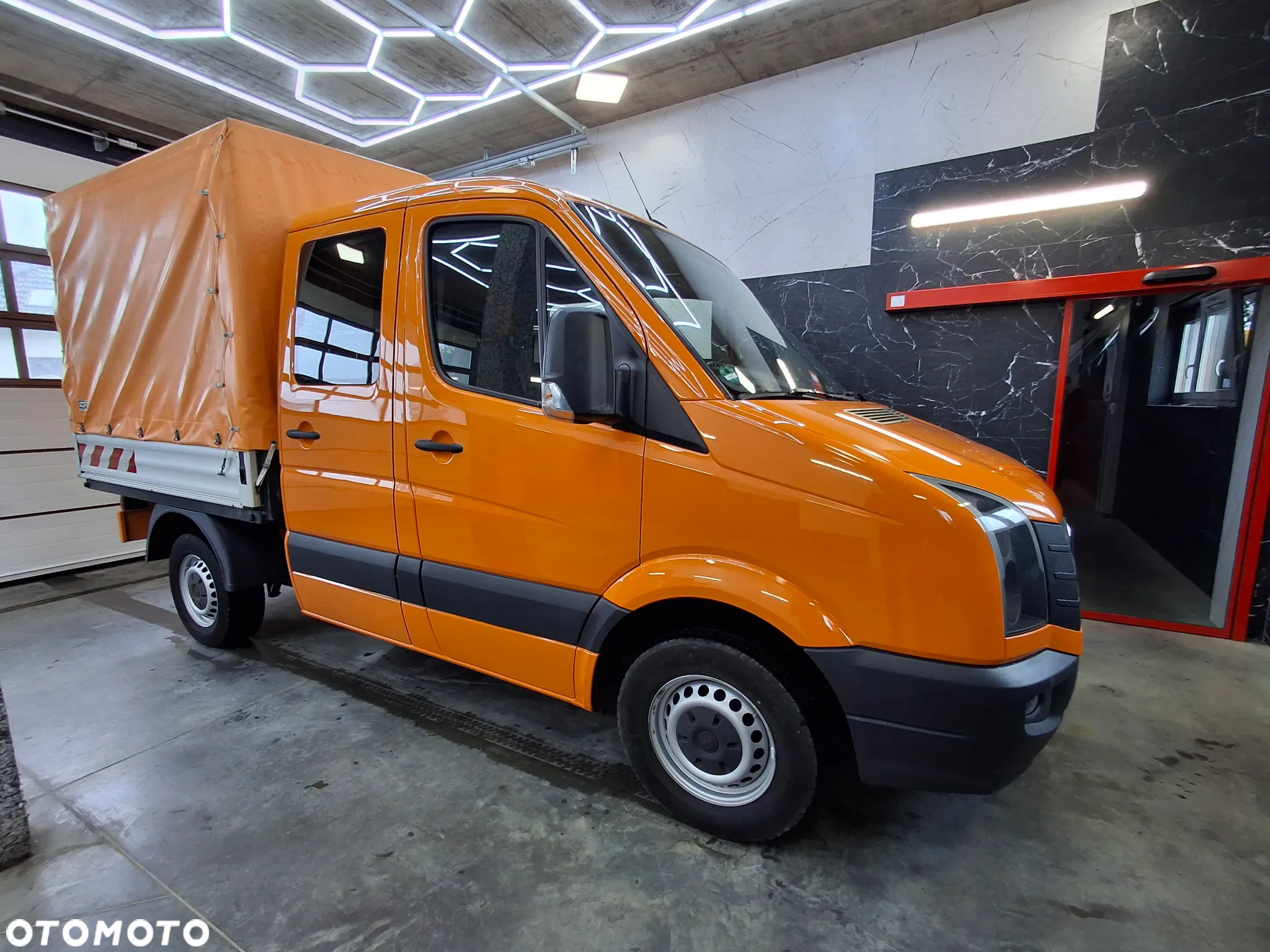 Volkswagen Crafter Lift 2016r Doka Brygadówka Dubel Kabina 7 Osób Plandeka Hak Webasto Klimatyzacja - 5