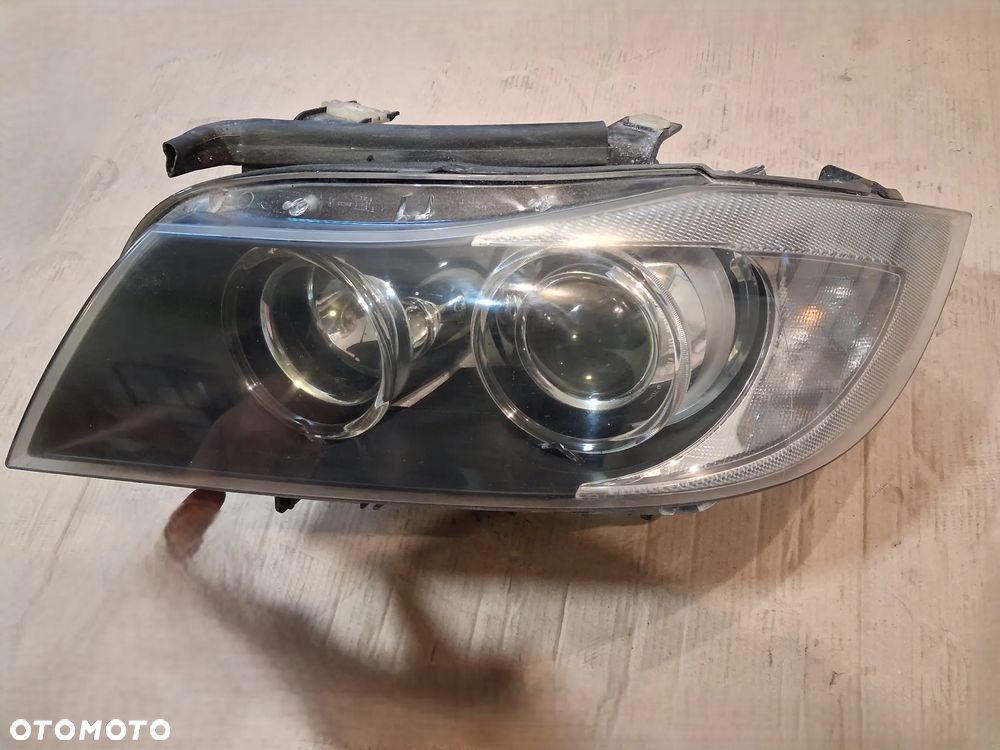Lampa przód BMW E90 E91 prawa lewa XENON RING OE - 2