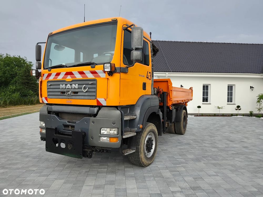 MAN MAN TGA 18.360 HDS Żuraw Wywrotka 4x4 akcja zima - 1
