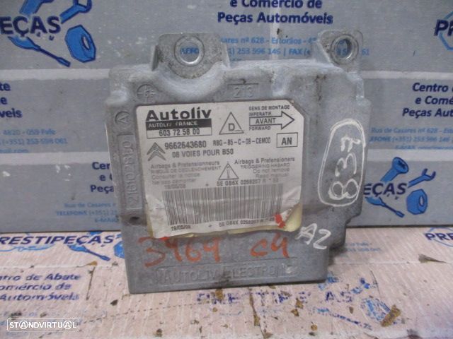 Modulo Airbag 603725800 9662643680 CITROEN C4 2008 1.6HDI 92CV 3P CINZA - 1